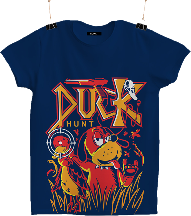 DUCK HUNT Graphic Oversized T-Shirt